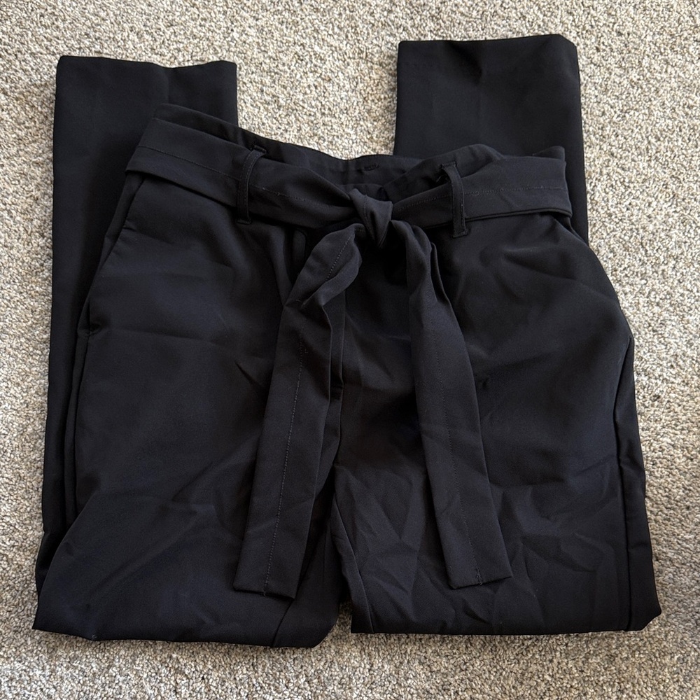 Black Pull On Stretch Pants